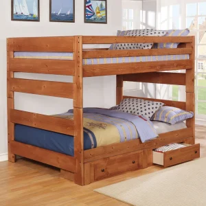 Wrangle Hill 2-drawer Wood Under Bed Storage Amber Wash