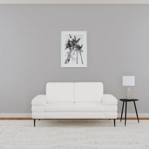 Jessel Chenille Upholstered Track Arm Loveseat Ivory