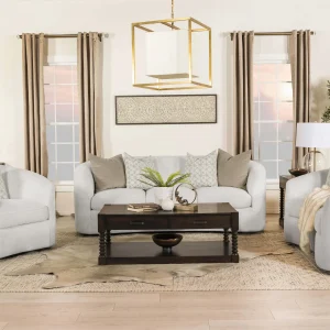 Rainn 2-3 piece Boucle Upholstered Sloped Arm Sofa Set