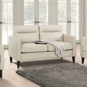 Jonah Upholstered Track Arm Loveseat Ivory