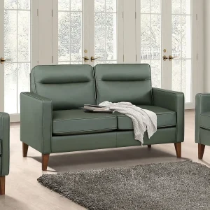 Jonah Upholstered Track Arm Loveseat Green