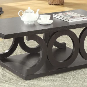 Shelly Rectangular Engineered Wood Coffee Table Cappuccino