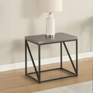 Birdie Square Engineered Wood End Table Sonoma Grey