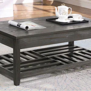 Cliffview Rectangular Wood Lift Top Coffee Table Grey