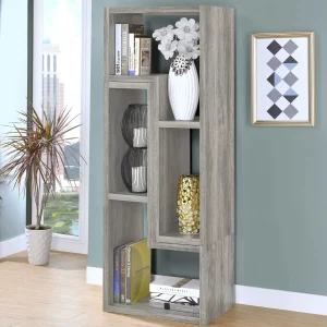 Velma Multipurpose TV Stand and Bookshelf Grey Driftwood