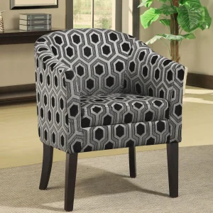 Jansen Upholstered Accent Club Chair Grey and Black
