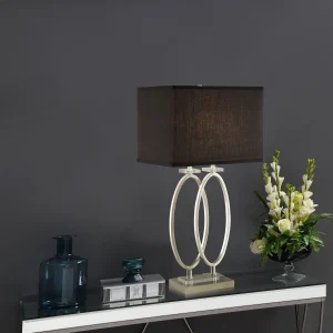 Izuku 29-inch Rectangular Shade Table Lamp Brush Nickel