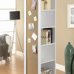 Robinsons Swivel Accent Cabinet with Cork Board White