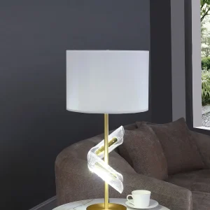 Kingsley 30-inch Drum Shade Table Lamp Gold (Set of 2)