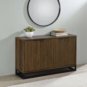 Ryatt 4-door Engineered Wood Accent Cabinet Dark Pine