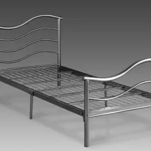 Wave - Twin Bed - Silver