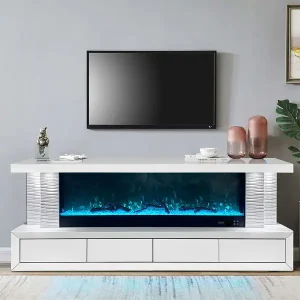 Linx - Fireplace / TV Stand - White