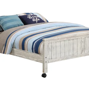 Clubhouse Full Rustic Driftwood Caster Bed
