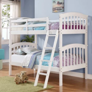 Columbia Twin over Twin White Bunkbed