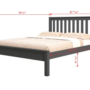Contempo Mission Full Dark Grey Bed