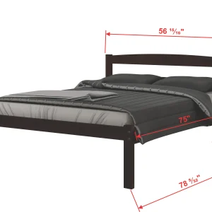 Econo Scandinavian Full Cappuccino Bed with Dual Underbed Drawers