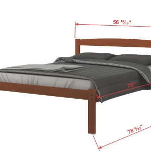 Econo Scandinavian Full Espresso Bed