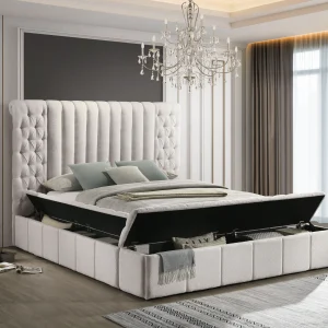 Jasmine - King Bed - White