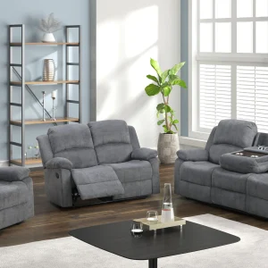 Westwood - 3 Piece Living Room Set - Grey Fabric