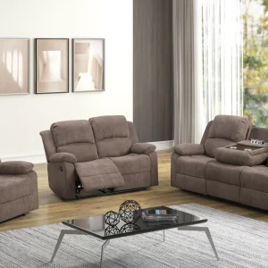 Westwood - 3 Piece Living Room Set - Brown Fabric