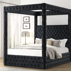 Mira - King Bed - Black/Grey